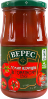 Томаты неочищенные в томатном соке стерилизованные Верес с/б 740г