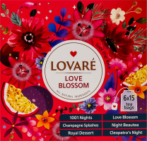 Набор чаев Love blossom Lovare к/у 6х15шт