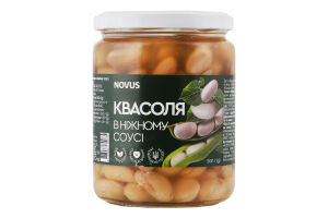 Квасоля в ніжному соусі Novus с/б 500г