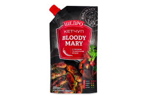 Кетчуп з горілкою та каєнським перцем пастеризований Bloody Mary Щедро д/п 250г