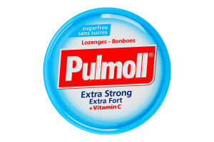 Льодяники без цукру з освіжаючим смаком з підсолоджувачами Extra Strong Pulmoll з/б 45г