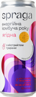 Напиток энергетический безалкогольный слабогазированный Ягодная Комбуча энергичная Spraga ж/б 330мл