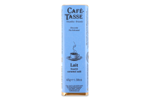 Батончик з молочного шоколаду з начинкою Солона карамель Cafe-Tasse м/у 45г