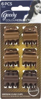 Goody ColourCollection Medium Claw Clips Brunette - 6 CT