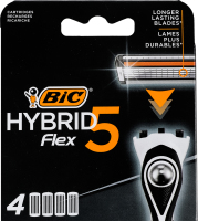Картриджи сменные 5-лезвийные Hybrid Flex 5 BiC 4шт
