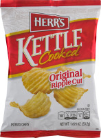 Herr's Kettle Cooked Original Ripple Cut Potato Chips
