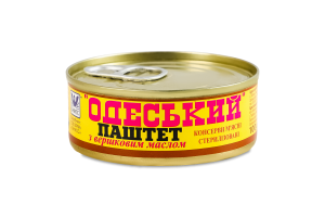 Паштет со сливочным маслом стерилизованный Одесский Онисс ж/б 100г