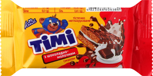 Пирожное бисквитное неглазированное с шоколадно-молочным вкусом Timi м/у 35г