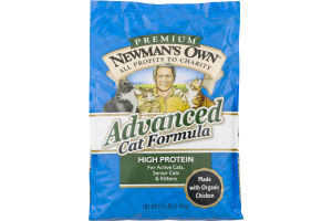 Newman's Own Premium Advanced Cat Formula High Protein Made with Organic Chicken