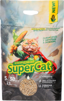 Наповнювач кукурудзяний природний комкуючий для котячих туалетів Super Cat 2.5кг