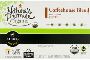 Nature's Promise Organic K-Cup Coffee Packs Coffeehouse Blend - 12 PK