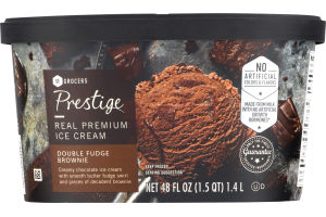 Prestige Real Premium Ice Cream Double Fudge Brownie