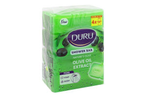 Мыло туалетное с экстрактом оливкового масла Nature's Olive Duru 4х150г