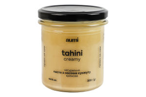 Паста з насіння кунжуту натуральна кремова Tahini Aumi c/б 300г
