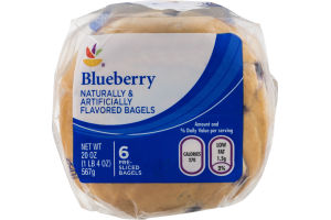Ahold Blueberry Bagels - 6 CT
