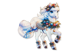 Прикраса новорічна Mislt Коник-Казкарик 2Д дерев