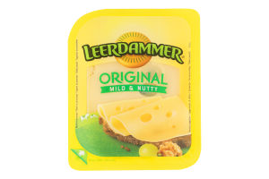 Сир 45% твердий скибками Оригінальний Leerdammer лоток 100г