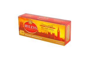 Чай черный цейлонский байховый мелкий Английский аристократический Hyleys к/у 25х2г