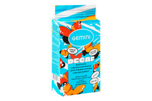 Кава натуральна смажена мелена без кофеїну Decaf Gemini в/у 250г