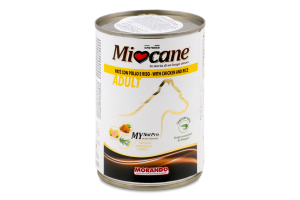 Корм д/собак з куркою та рисом 400г ж/б Міокане