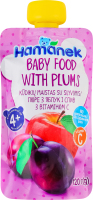 Пюре для детей от 4мес гомогенизированное стерилизованное из яблок и слив с витамином С Hamanek д/п 120г