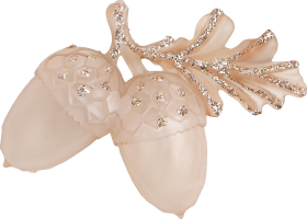 Підвіска новорічна Жолуді шампань 10*7см КМ