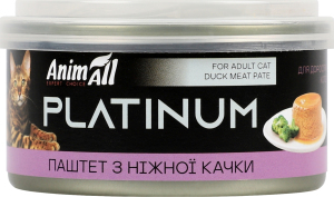 Корм д/котів Platinum Ніжний паштет з качки 70г ж/б AnimAll