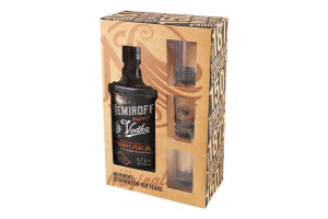 Набір сувенірний Горілка 0.7л 40% особлива Originals+3 чарки Nemiroff 1шт