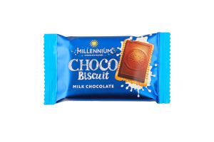 Шоколад молочний з печивом Choco biscuit Millennium м/у 15г