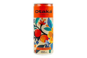 Напій безалкогольний слабогазований Стиглий персик Комбуча Otaka з/б 250мл
