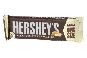 HERSHEY'S King Size Milk Chocolate with Almonds Bar, 2.6 oz