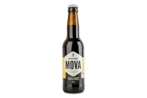 Пиво 0.33л 0.5% темное нефильтрованное непастеризованное Non-alcohol Mova бут