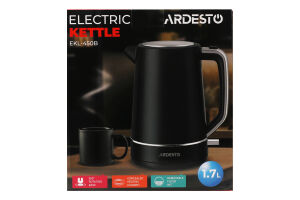 Електрочайник Otter 1,7л чорний матовий пластик Ardesto