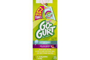 Yoplait Go-Gurt Low Fat Yogurt Cotton Candy / Melon Berry - 8 CT