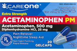 CareOne Acetaminophen PM - 20 CT