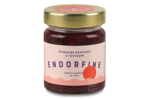 Варення вишневе з волоським горіхом стерилізоване Endorfine в/ґ с/б 234г