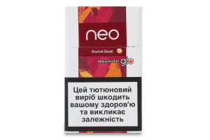 Изделие табакосодержащее для электрического нагревания с фильтром Neo Demi Scarlet boost 20шт