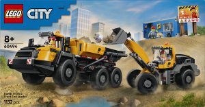 Конструктор для детей от 8лет №60494 Dump Truck&Front end loader City Lego 1132эл