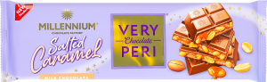 Шоколад молочний з начинкою, подрібненим арахісом та солоною карамеллю Very Peri Millennium м/у 285г