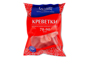 Креветки нерозібрані глазуровані 70/90 Veladis в/м м/у 1кг