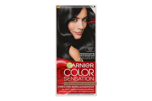 Крем-фарба для волосся Color Sensation Ультрачорний №1.0 Garnier