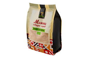 Крупа манная из твердых сортов пшеницы с остатком полезных отрубей органическая марки Т Екород м/у 400г