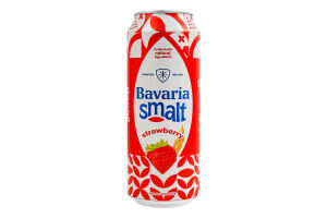 Напиток безалкогольный 0.5л 0% газированный солодовый Strawberry Bavaria Smalt ж/б