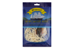 Рыба и морепродукты сушеные соленые Морской микс Морські м/у 60г