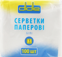 Серветки Didie одношарові 100 шт. біла