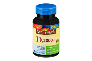 Nature Made D3 2000 IU Liquid Softgels - 250 CT