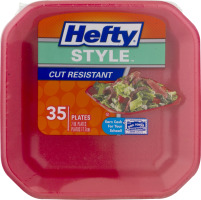 Hefty Style Cut Resistant Plates - 35 CT