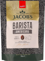 Кава розчинна сублімована з частинками змелених кавових зерен Americano Barista Editions Jacobs д/п 50г