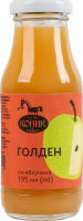 Сок неосветлённый пастеризованный яблочный Голден Gourmet Коник с/бут 195мл