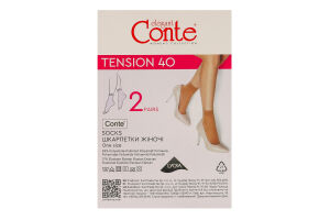 Шкарпетки жіночі Conte elegant Tension 40den 23-25 bronz 2пари